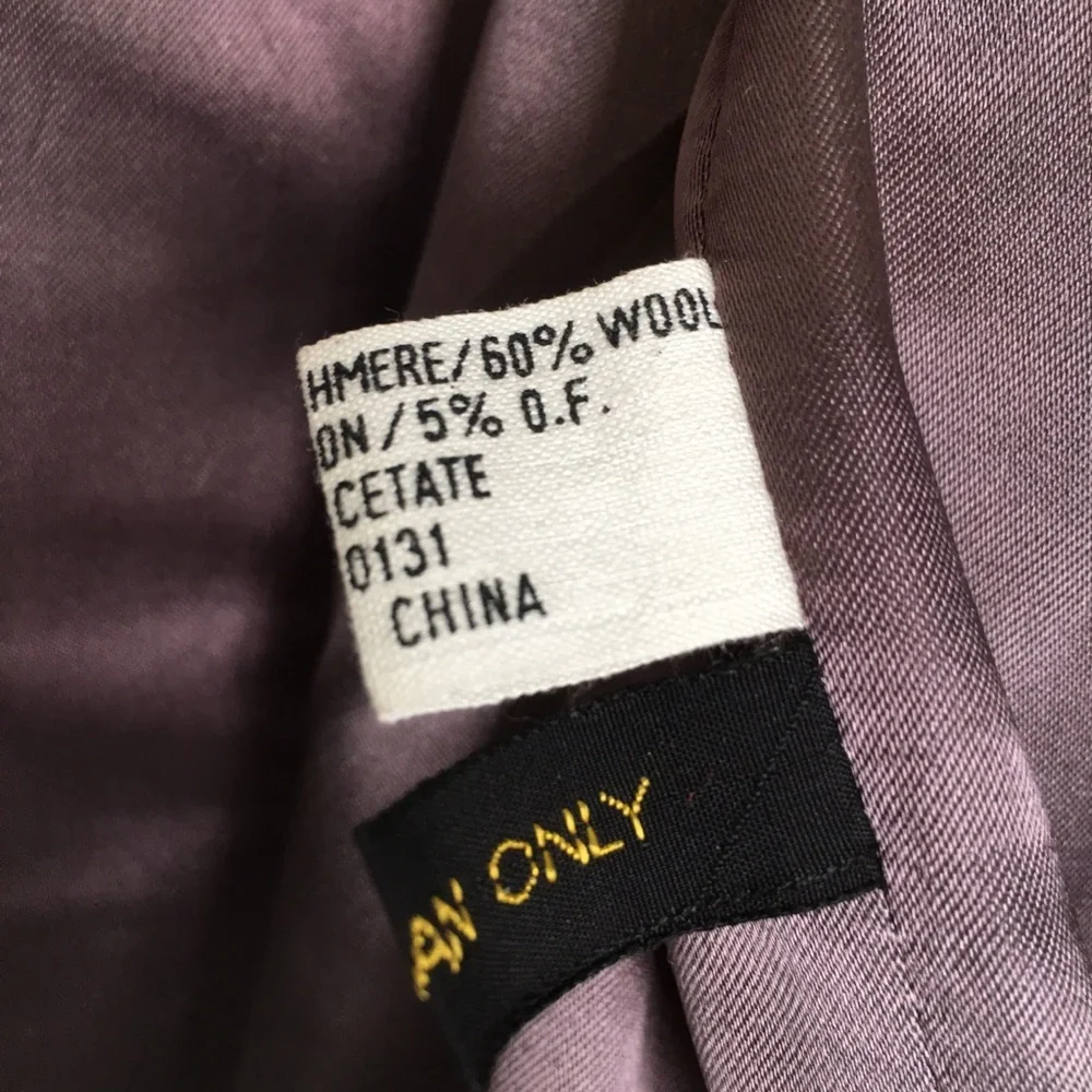 Mens Gray Cashmere Wool Blend Long Overcoat Single Breasted Size 44L